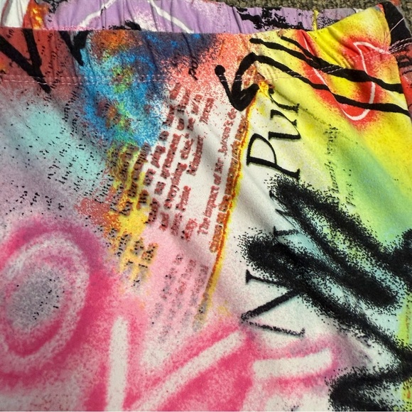 Vibrant Multicolor Graffiti Grunge Maxi Skirt - Picture 4 of 6